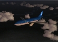 On route during sunrise